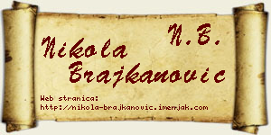 Nikola Brajkanović vizit kartica